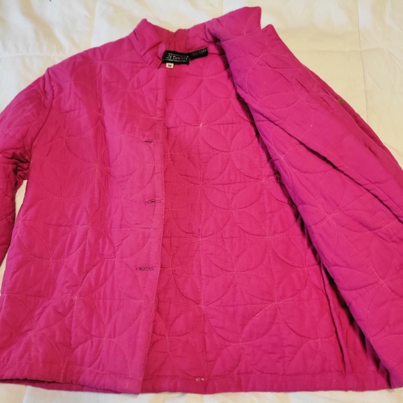 Jerry David pink women's size medium quilted toggle closure light jacket - Picture 9 of 11